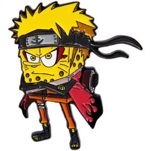火影忍者鸣人海绵宝宝胸针金属徽章别针手办周边ins胸针