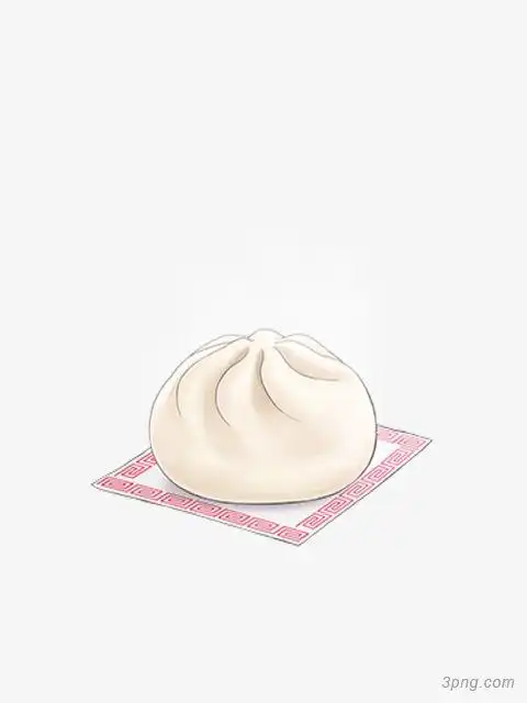 手绘热气腾腾的包子png素材透明免抠图片其他元素