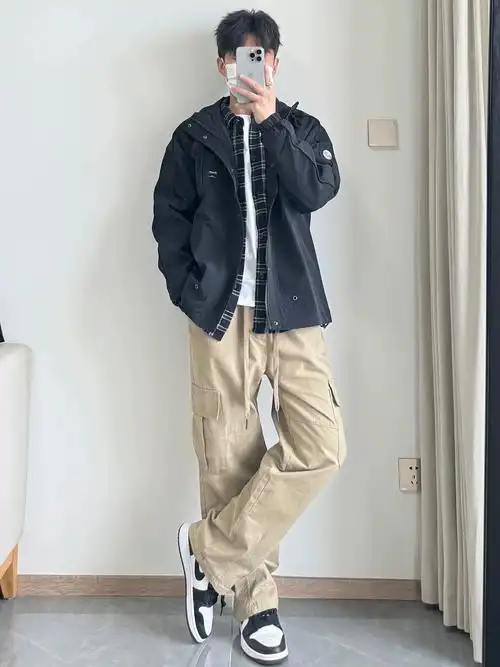男装2024新款日系男装衣服春秋季男牛仔裤夹克外套男春天穿搭套装