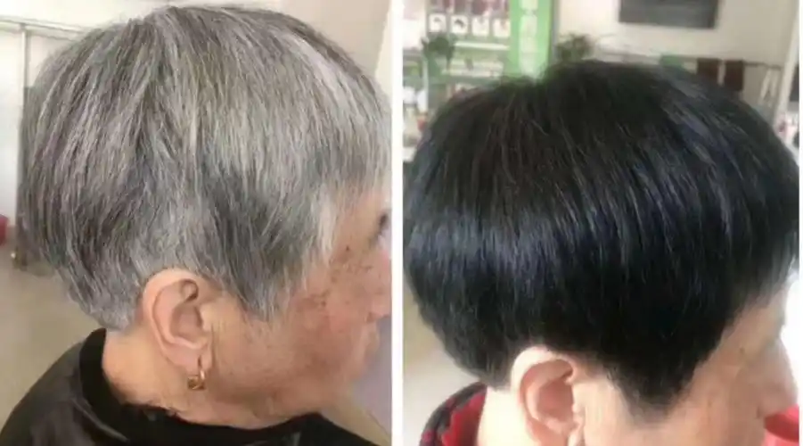 白发怎样在家洗洗头就能快速白发变黑发方法!