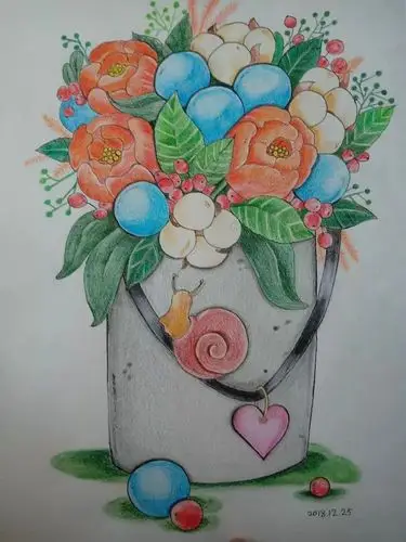 学前教育18一7一13班彩铅作品选