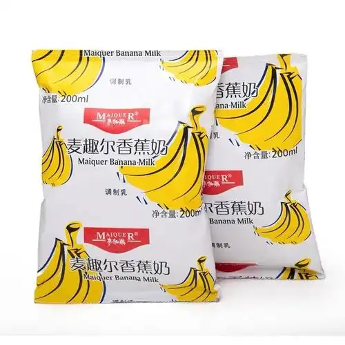 麦趣尔酸奶200ml盒原产新疆新疆麦趣尔香蕉风味牛奶早餐奶食营养牛奶