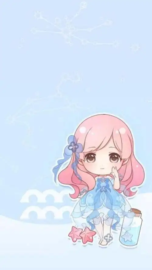 奇迹暖暖水瓶座星座少女q版套图动漫壁纸
