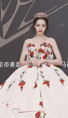 迪丽热巴婚纱造型玫瑰公主壁纸 不去想遥远的事只知道