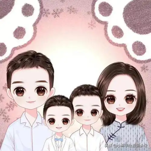 两个儿子的可爱卡通头像