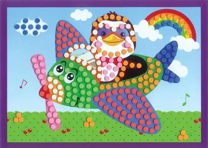 圆点贴画精美卡通纸质拼图eva贴画环保材料安全无毒早教儿童