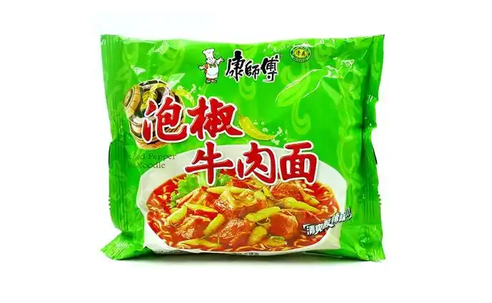 康师傅泡椒牛肉面80g【方便面】