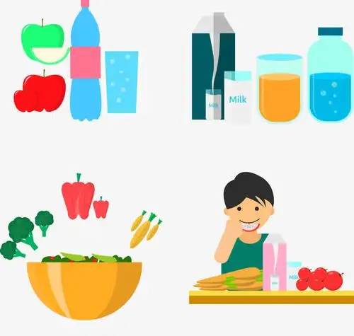 矢量手绘健康饮食免抠素材免费下载_觅元素51yuansu.com