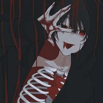 伤感惊悚血腥女生头像二次元血瞳病娇重口味女生头像