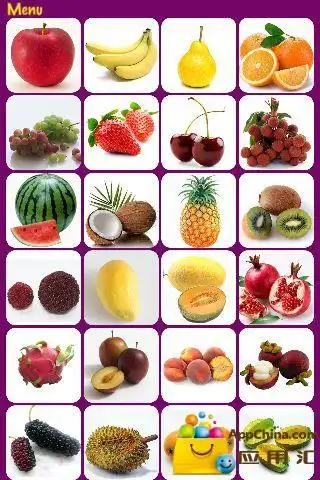 宝宝趣味识图对对碰与记忆训练-水果篇