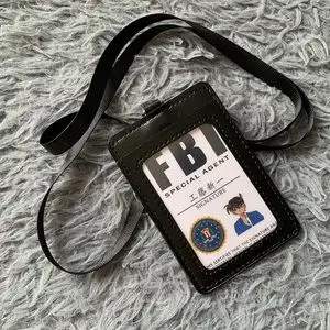 fbi徽章真皮交通出入证政府警员值勤证工作牌证件卡套定制0人付款35