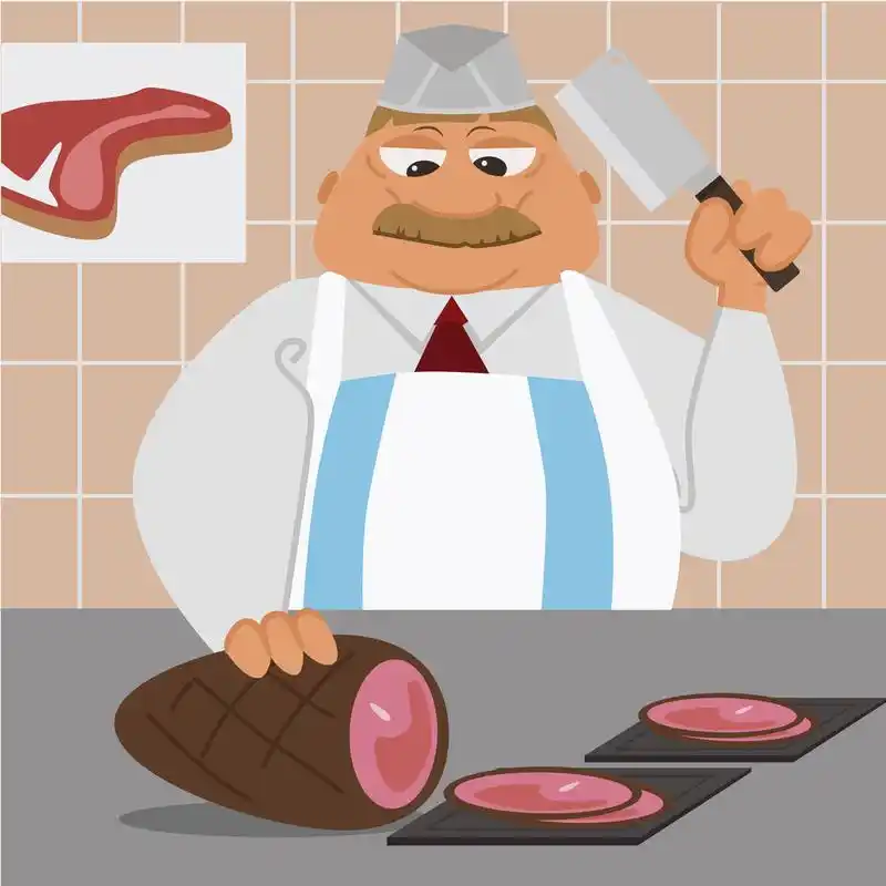 屠夫,形象的卡通屠夫