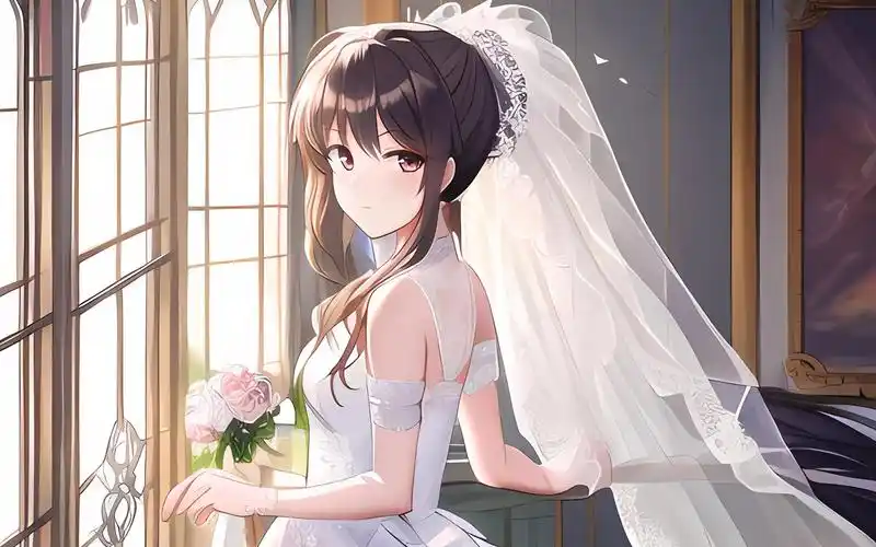 二次元老婆婚纱