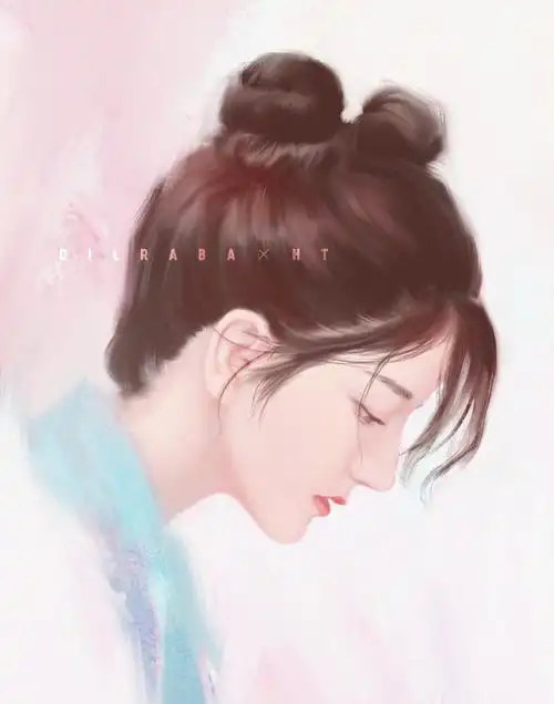 迪丽热巴手绘图源微博hti8 - 堆糖,美图壁纸兴趣社区