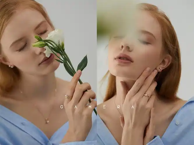 helas电商品牌 | 珍珠项链模特拍照