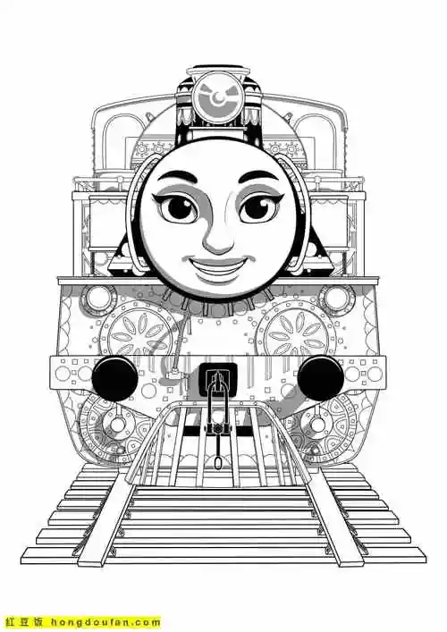 填色游戏,填色画,小火车,幼儿园,幼儿填色,幼儿涂色,打印,托马斯,有趣