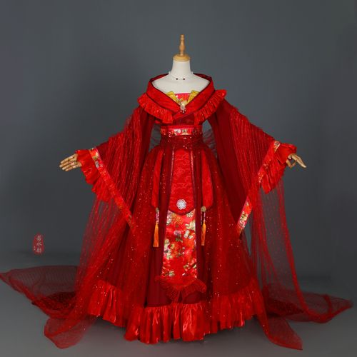 若水舫定制古风婚服套装大红色中式婚纱古装嫁衣长裙秀禾敬酒礼服