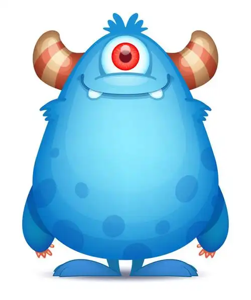 矢量戴着皇冠的怪物