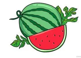 西瓜儿童画怎么画 西瓜简笔画步骤