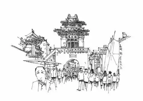 古城简笔画 古城简笔画图片大全