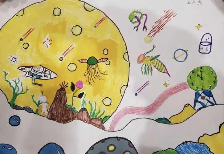 东康新教育学校— 三年级美术 《彩色的梦》课程作业展示