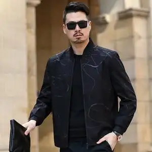 爸爸春装男士外套30岁中年2021新款薄款40春秋季50成熟稳重上衣服