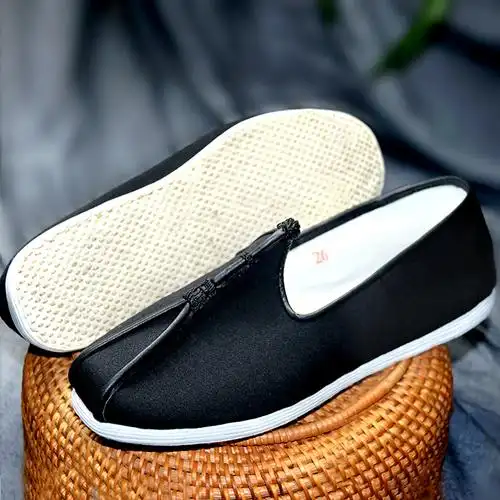 布鞋老北京手工千层男中国风汉服鹰嘴功夫透气布鞋