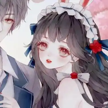 高清一左一右的2021潮流动漫情侣头像图