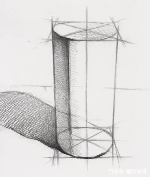 基础素描:圆柱体-结构素描