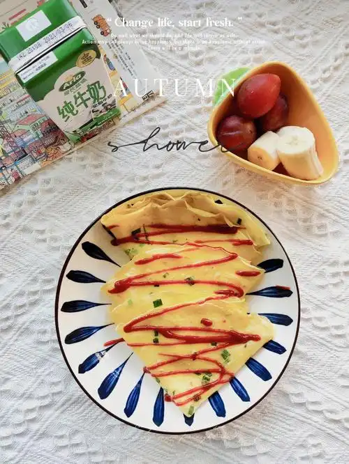 葱花虾皮鸡蛋饼小学生不重样快手早餐