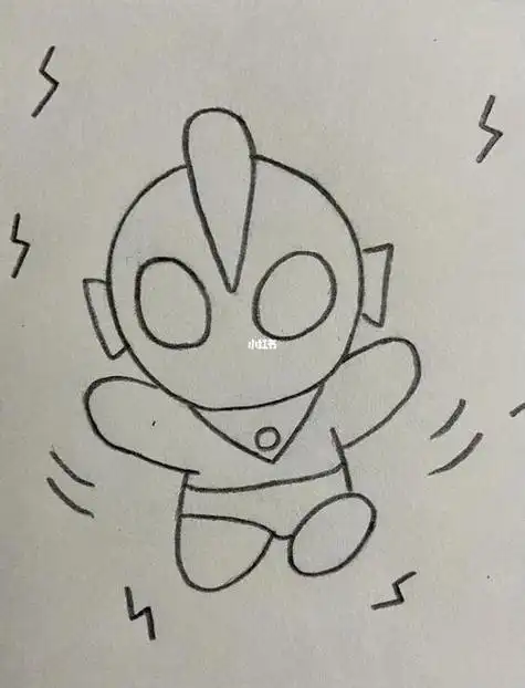 笔顺奥特曼简笔画