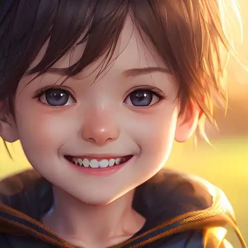 笑得灿烂的小孩头像男