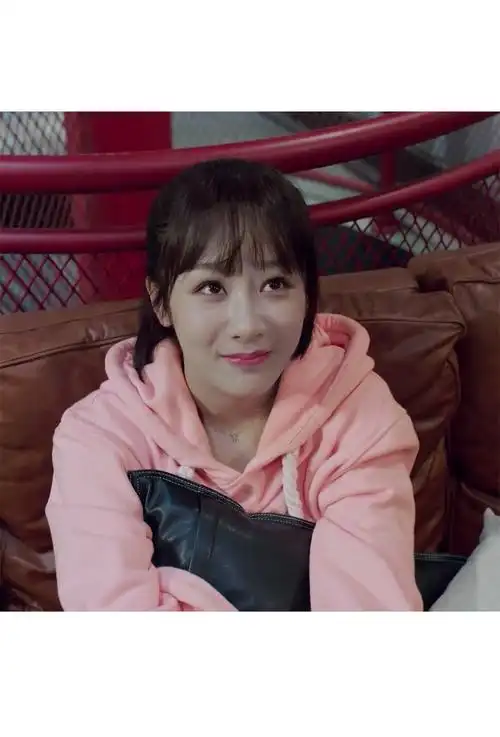 6306#亲爱的热爱的杨紫佟年同款粉色连帽短款卫衣女显瘦粉色潮秋冬