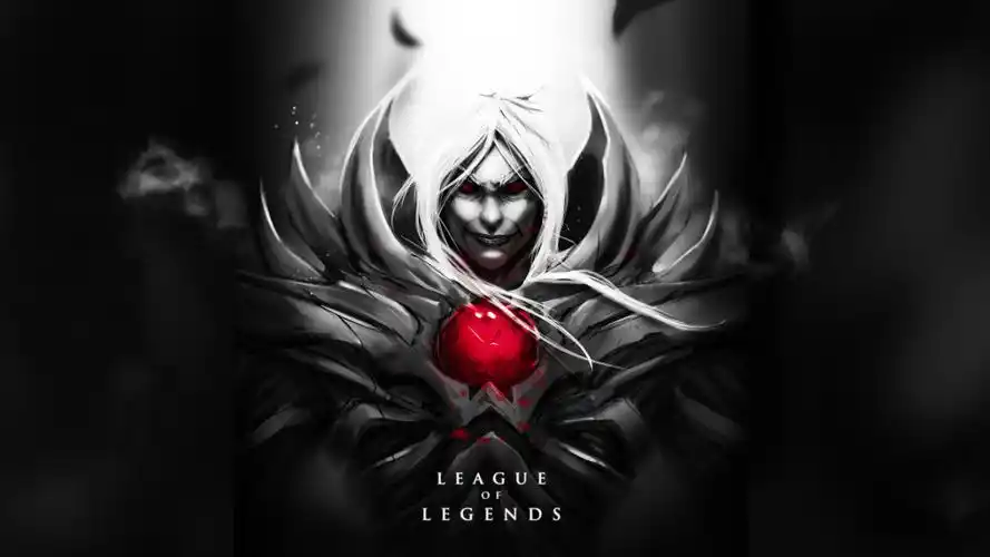 简洁黑白风lol人物壁纸_酷帅的lol人物