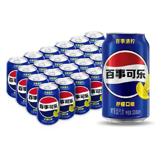 百事可乐 pepsi 清柠味汽水 碳酸饮料 330ml*24听