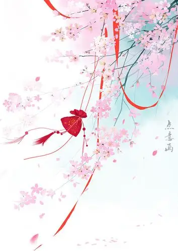 古风桃花背景
