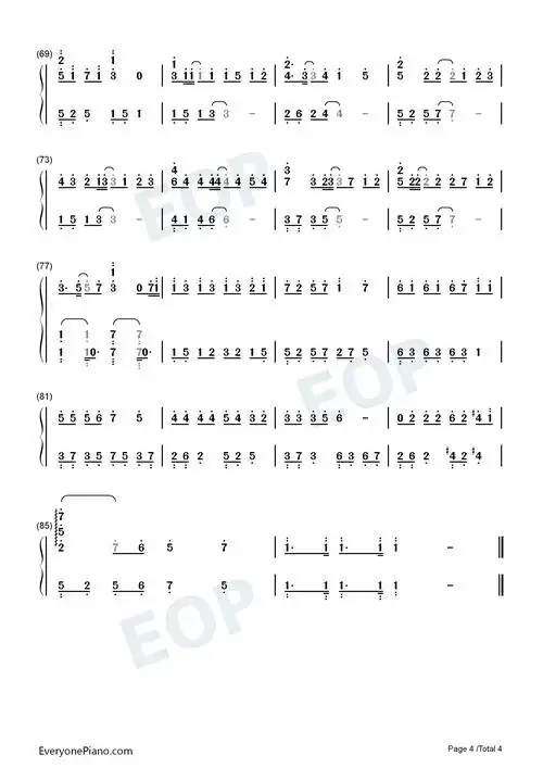 20-原创音乐-生日快乐双手简谱预览4