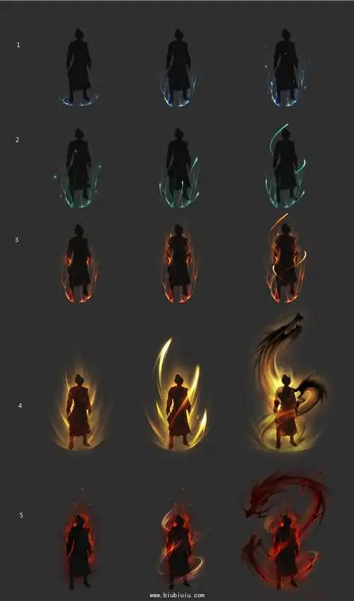 新提醒特效设计武林至尊特效原画设计稿鉴赏01特效资参biubiu游戏美术