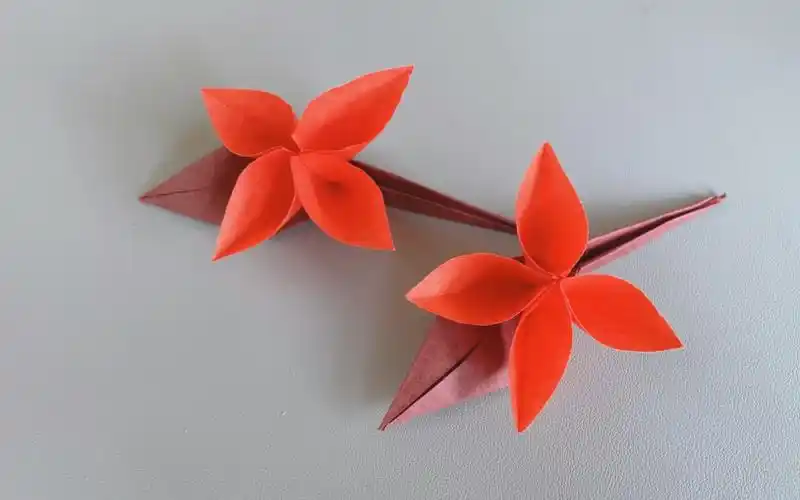 纽扣花折纸教程,简单折纸,花朵折纸