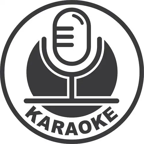 麦克风图标标识卡拉ok和音乐设计图片