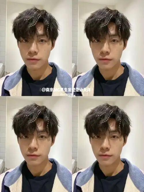 男生碎盖烫烫型不烫卷的发型阳光帅气摩根