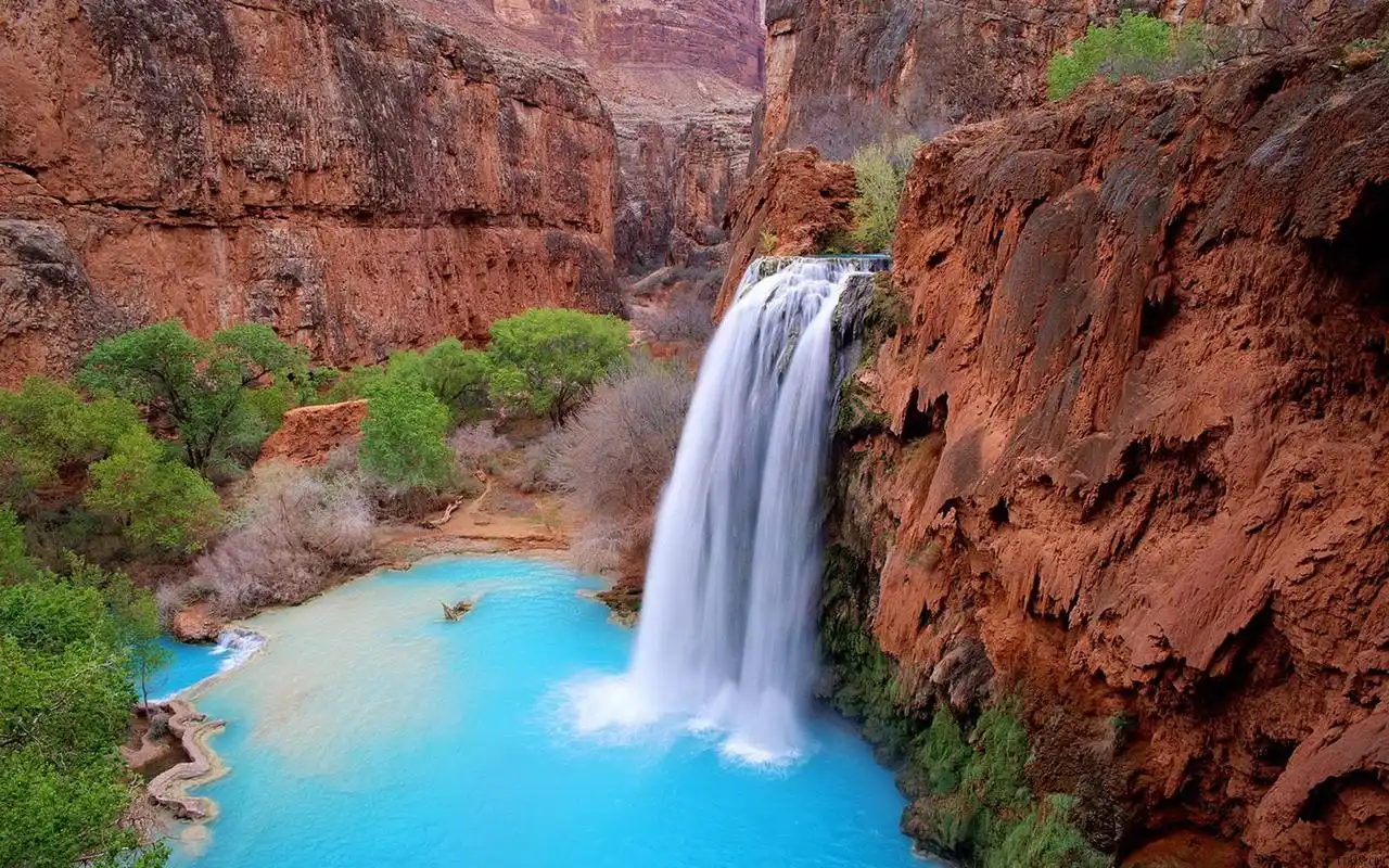 庐山瀑布绝美风景高清电脑桌面主题壁纸(五)