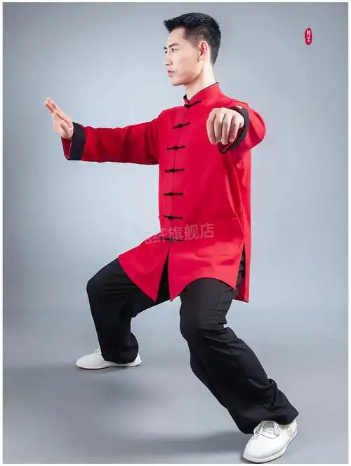 2022新品陈家沟劲极太极服棉麻春秋冬季太极服男女多色棉麻国风太极拳