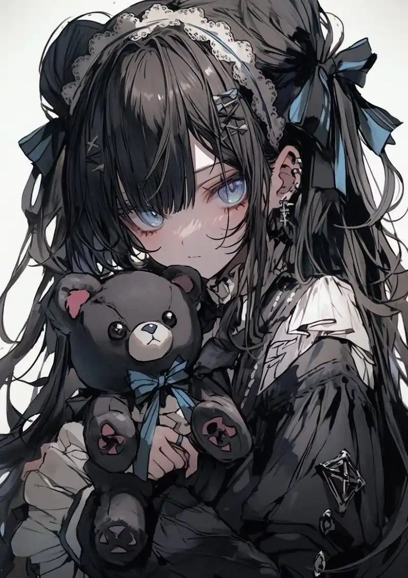 ai绘画# 黑暗系少女79 676767