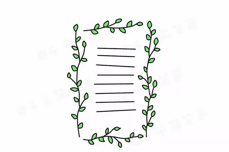 简笔画花边边框超简单每天学一幅简笔画100种手抄报花边边框瞬间能让