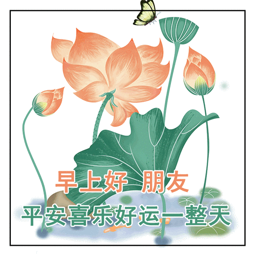 原创清晨早上好问候动态表情图片,最美早上好祝福语最美图片大全