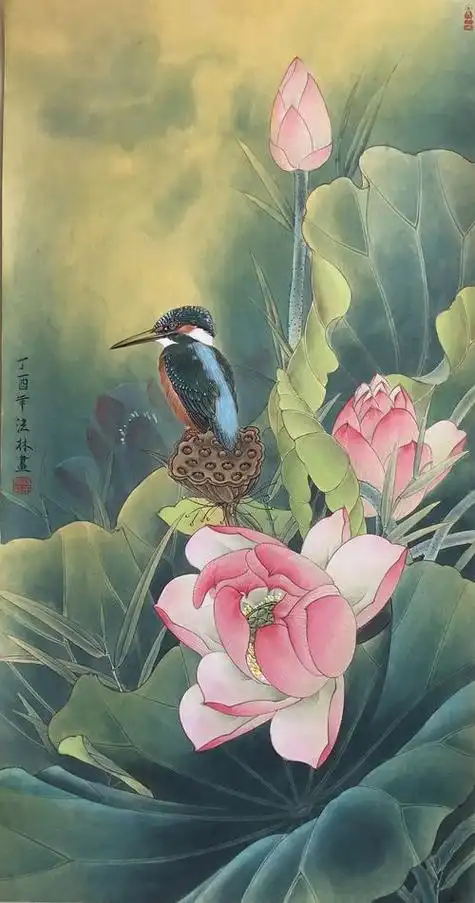 工笔画荷花 工笔画荷花的染色步骤视频_牛求艺网