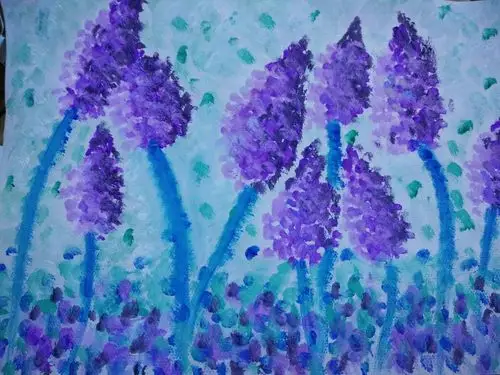 点彩薰衣草,很出效果!