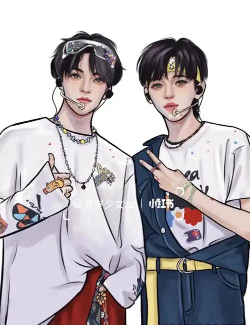 手绘时代少年团宋亚轩刘耀文文轩