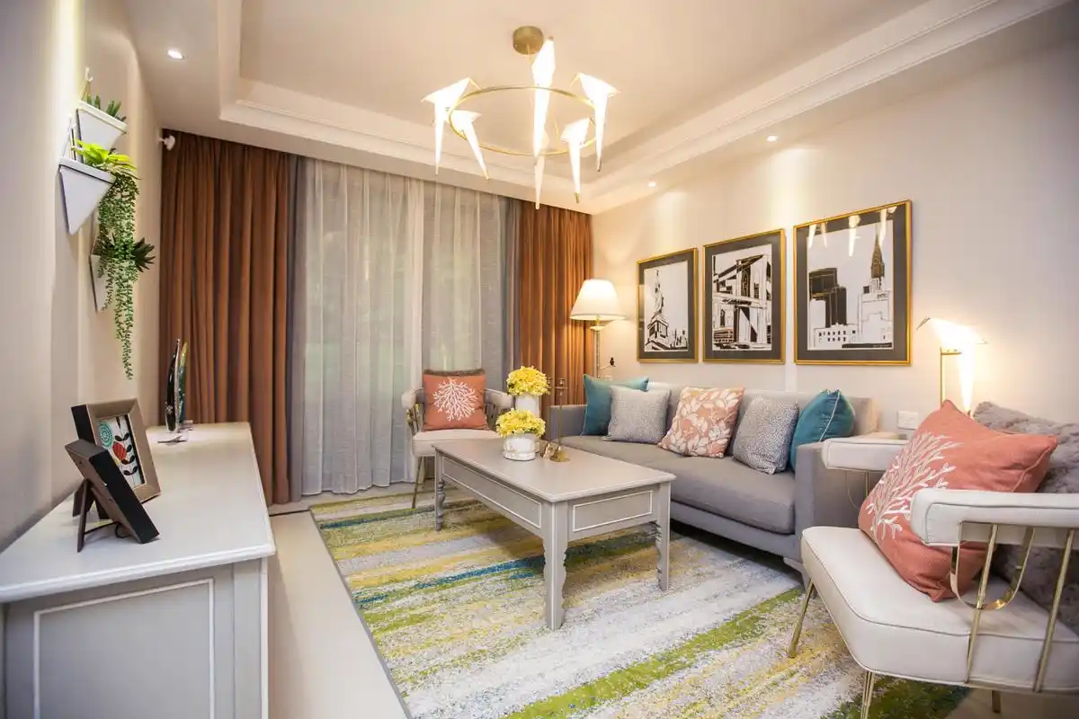 90平美式风格小三房装修,一进门就有惊艳感!